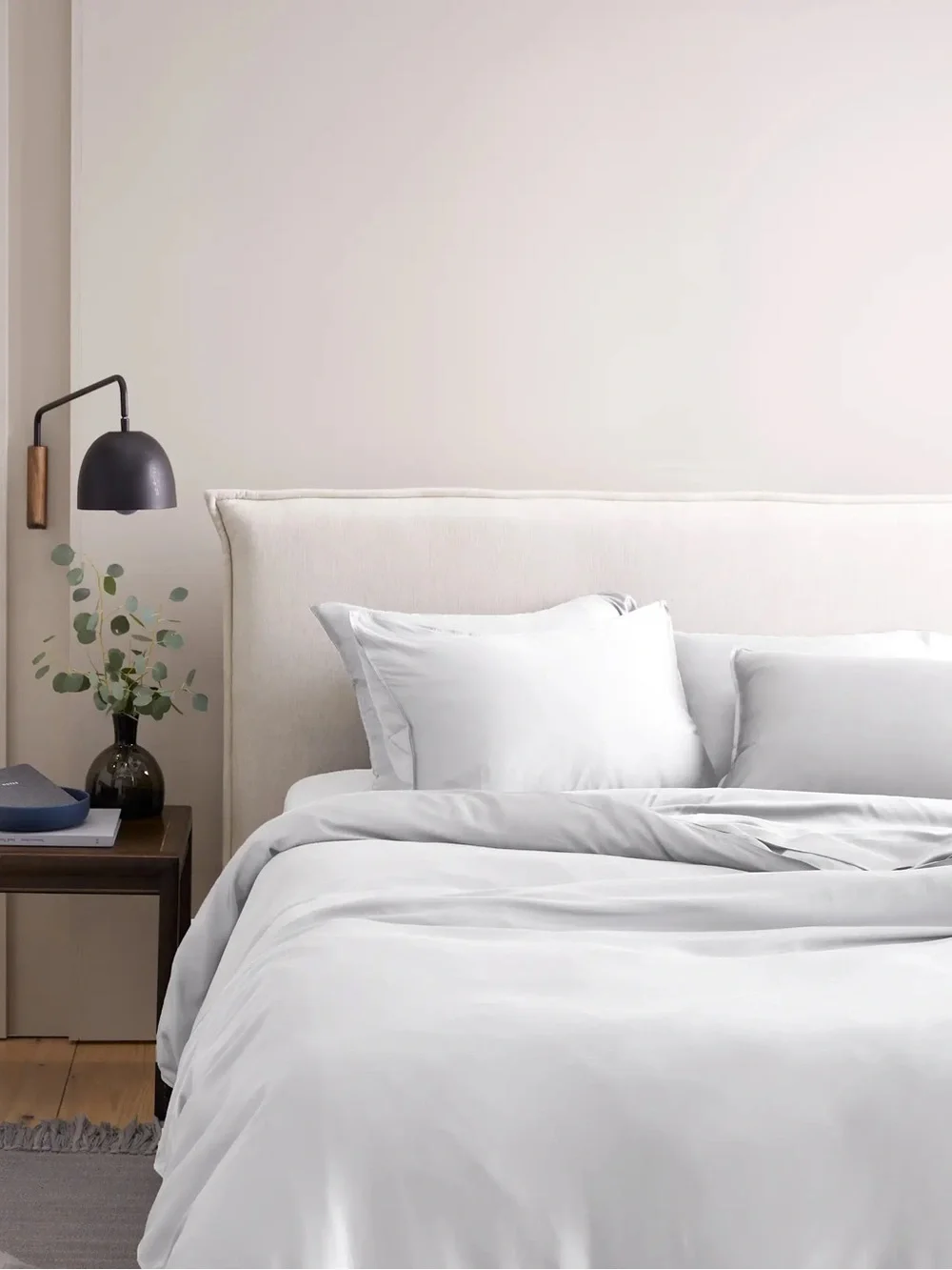 New Quince Bamboo Duvet Cover Set King/CalKing - White Ivory MSRP $154